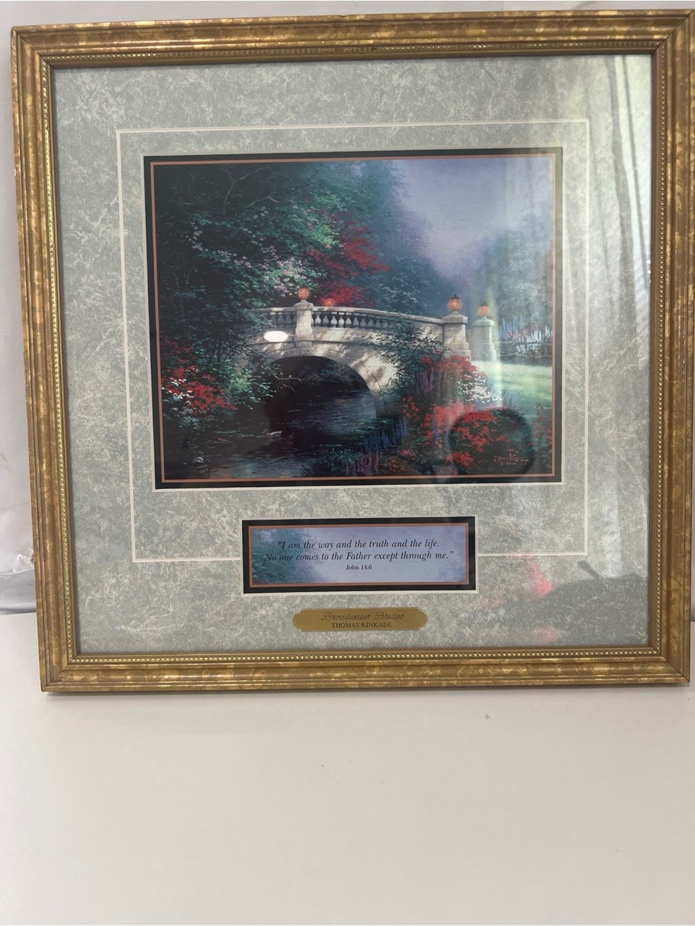 Thomas Kinkade Cream & Black Certificate Accent Print
